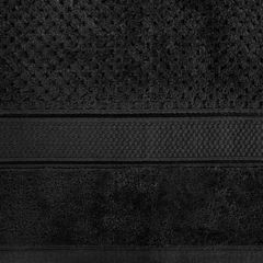Ręcznik JESSI wytłaczany w kratkę z welwetową bordiurą Eurofirany - 50 x 90 cm - czarny 4