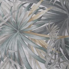 Estell biała zasłona z etaminy w szare liście palmowe na przelotkach 140x250 cm Eurofirany - 140 x 250 cm - biały 3