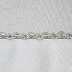 Obrus biały LIVIA zdobiony srebrną lamówką Diva Line Eurofirany - 145 x 400 cm - biały 4