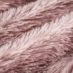 Koc ze sztucznego futerka różowy TIFFANY podszyty polarem 200x220 cm DESIGN 91 - 200 x 220 cm - jasnoróżowy 7