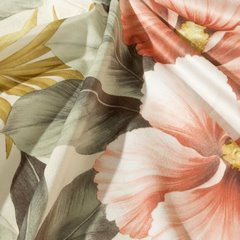 Mariah kremowa zasłona welwetowa w morelowy wzór kwiatowy 140x250 cm na przelotkach - 140 x 250 cm - kremowy 4