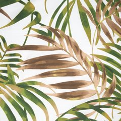 Komplet pościeli PALMIRA biała z motywem liści palmy z satyny bawełnianej w ozdobnym pudełku Eurofirany - 220 x 200 cm - zielony 4