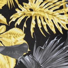 Zasłona BLER welwetowa w musztardowe liście monstery Eurofirany - 140 x 270 cm - żółty 3