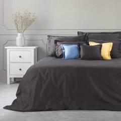 Nova colour czarna poszwa na kołdrę z bawełny z połyskiem 160x200 cm - 160 x 200 cm - czarny 1