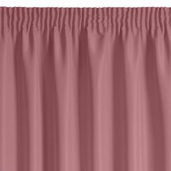 Zasłona gotowa RITA krótka ciemna różowa z matowej  gładkiej tkaniny  na taśmie 140x175 cm EUROFIRANY - 140 x 175 cm - ciemnoróżowy 5