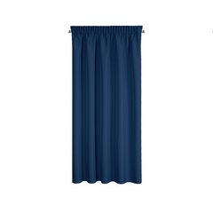 Zasłona gotowa RITA krótka ciemna niebieska z matowej  gładkiej tkaniny  na taśmie 140x175 cm EUROFIRANY - 140 x 175 cm - ciemnoniebieski 6