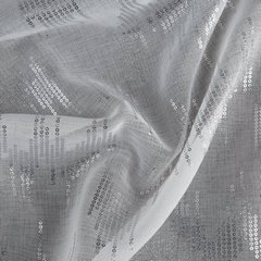 Tilda biała firana ze srebrnym wzorem 140x250 cm na przelotkach Eurofirany - 140 x 250 cm - biały 4