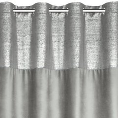 Zasłona PERI welwetowa z dekoracyjnym pasem Eurofirany - 140 x 250 cm - srebrny 5