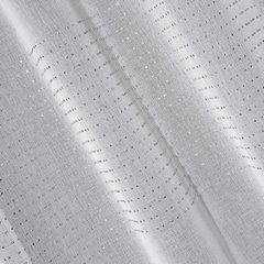 Trista biała firana z etaminy zdobiona błyszczącymi kryształkami na przelotkach 140x250 cm Eurofirany - 140 x 250 cm - biały 2