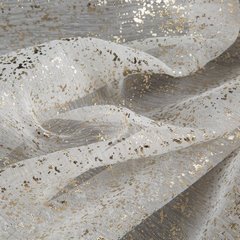 MILY lekka biała zasłona z szampańskim wzorem na przelotkach DESIGN 91 - 140 x 250 cm - biały 4