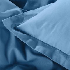 Poszwa na kołdrę NOVA COLOUR niebieska z bawełny z połyskiem 180x200 cm Eurofirany - 180 x 200 cm - ciemnoniebieski 5