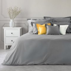 Poszewka na poduszkę stalowa NOVA COLOUR z błyszczącej bawełny 50x70 cm Eurofirany - 50 x 70 cm - stalowy 4