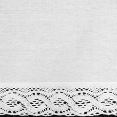 Zazdrostka firana VINCE zdobiona koronką Eurofirany - 150 x 30 cm - biały 3