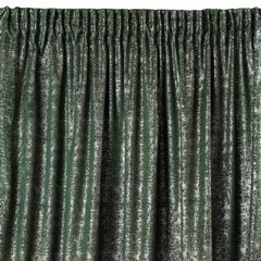 Zasłona CYPR welwetowa ze wzorem srebrnej przecierki Design 91 - 140 x 270 cm - zielony 6