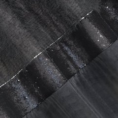 Zasłona czarna JASMIN welwetowa z aplikacją z cekinów i moheru Eurofirany - 140 x 250 cm - czarny 2