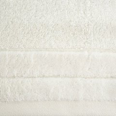 Ręcznik kąpielowy Damla z welwetową bordiurą Eurofirany - 50 x 90 cm - kremowy 3