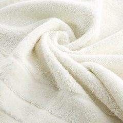 Ręcznik kąpielowy Damla z welwetową bordiurą Eurofirany - 50 x 90 cm - kremowy 4