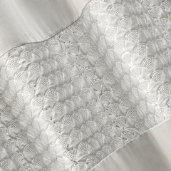 Zasłona MARGOT z lśniącego welwetu z aplikacja z cekinów Eurofirany - 140 x 250 cm - srebrny 2