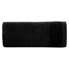 Ręcznik kąpielowy Damla z welwetową bordiurą Eurofirany - 50 x 90 cm - czarny 2