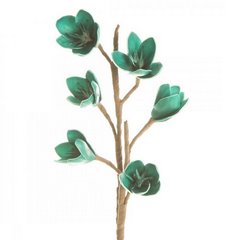 Sztuczny kwiat z pianki foamiran turkusowy Eurofirany - ∅ 10 x 68 cm - turkusowy 1