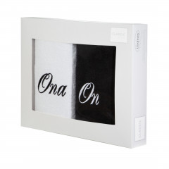 Komplet ręczników z haftem ONA I ON Eurofirany - 47 x 37 x 7 cm - biały 2