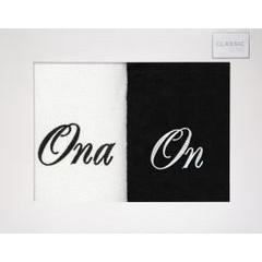 Komplet ręczników z haftem ONA I ON Eurofirany - 47 x 37 x 7 cm - biały 3