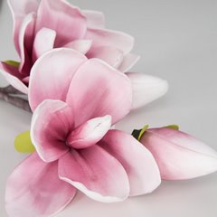 Magnolia gałązka dekoracyjna białoróżowe sztuczne kwiaty z pianki 59 cm Eurofirany - ∅ 17 x 59 cm - biały 2
