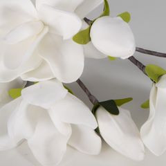 Magnolia gałązka dekoracyjna białe sztuczne kwiaty z pianki 59 cm Eurofirany - ∅ 17 x 59 cm - biały 2