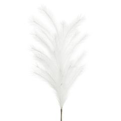 Sztuczna gałązka biała TRAWA PAMPASOWA  z dużym pióropuszem do bukietów sztuczny kwiat 104 cm EUROFIRANY - 104 cm - biały 1