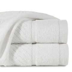 Ręcznik kąpielowy KALIA ze wzorem zygzaka Reina Line Eurofirany - 50 x 90 cm - biały 1