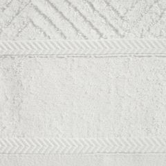Ręcznik KALIA biały ze wzorem zygzaka Reina Line Eurofirany - 50 x 90 cm - biały 2