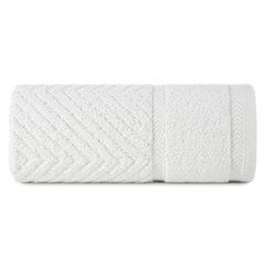 Ręcznik kąpielowy KALIA ze wzorem zygzaka Reina Line Eurofirany - 50 x 90 cm - biały 3