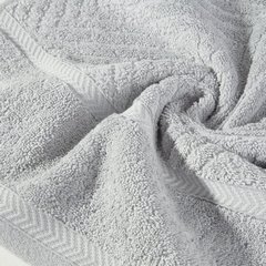 Ręcznik kąpielowy KALIA ze wzorem zygzaka Reina Line Eurofirany - 50 x 90 cm - srebrny 4