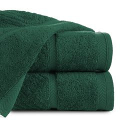 Ręcznik KALIA ciemnozielony ze wzorem zygzaka Reina Line Eurofirany - 50 x 90 cm - butelkowy zielony 1