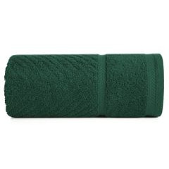 Ręcznik KALIA ciemnozielony ze wzorem zygzaka Reina Line Eurofirany - 50 x 90 cm - butelkowy zielony 3