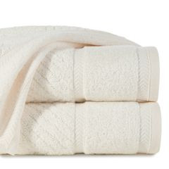 Ręcznik kąpielowy KALIA kremowy ze wzorem zygzaka Reina Line Eurofirany - 70 x 140 cm - kremowy 1