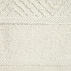 Ręcznik kąpielowy KALIA kremowy ze wzorem zygzaka Reina Line Eurofirany - 70 x 140 cm - kremowy 2