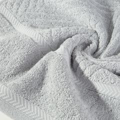 Ręcznik kąpielowy KALIA ze wzorem zygzaka Reina Line Eurofirany - 70 x 140 cm - srebrny 4