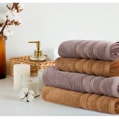 Ręcznik kąpielowy JUDY z bordiurą w błyszczące paski Eurofirany - 50 x 90 cm - ciemnozielony 6