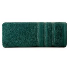 Ręcznik kąpielowy JUDY z bordiurą w błyszczące paski Eurofirany - 50 x 90 cm - ciemnozielony 2