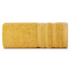 Ręcznik kąpielowy JUDY z bordiurą w błyszczące paski Eurofirany - 70 x 140 cm - musztardowy 2