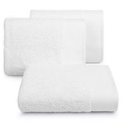 Ręcznik kąpielowy JULITA z szenilową bordiurą Mój wybór - Eva Minge Eurofirany - 50 x 90 cm - biały 1