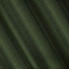 Zasłona ciemnozielona STYLE o splocie lnianym w stylu eko Eurofirany - 140 x 250 cm - ciemnozielony 2