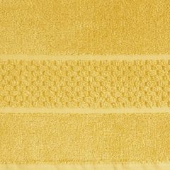 Caleb miękki dywanik łazienkowy z bawełny z ozdobnym wzorem Eurofirany - 60 x 90 cm - musztardowy 3