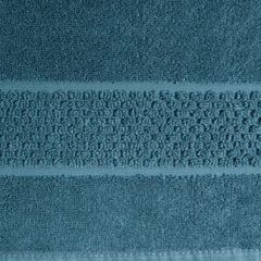 Caleb miękki dywanik łazienkowy z bawełny z ozdobnym wzorem Eurofirany - 60 x 90 cm - niebieski 3