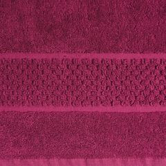 Caleb miękki dywanik łazienkowy z bawełny z ozdobnym wzorem Eurofirany - 50 x 70 cm - amarantowy 3