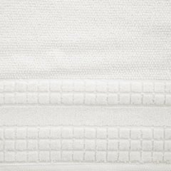 Ręcznik kąpielowy CUBA z welwetową bordiurą w kwadraty Eurofirany - 50 x 90 cm - biały 3