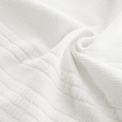 Ręcznik kąpielowy CUBA z welwetową bordiurą w kwadraty Eurofirany - 50 x 90 cm - biały 4