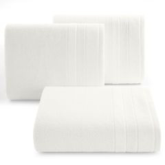 LINEA ręcznik kąpielowy z welwetową bordiurą Eurofirany - 50 x 90 cm - biały 1