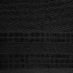 Ręcznik kąpielowy CUBA z welwetową bordiurą w kwadraty Eurofirany - 50 x 90 cm - czarny 7